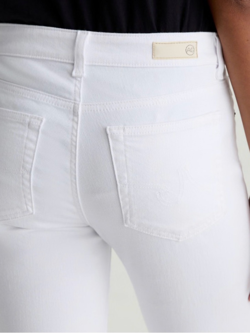 Ag Adriano Goldschmied White High-Rise Skinny Jeans